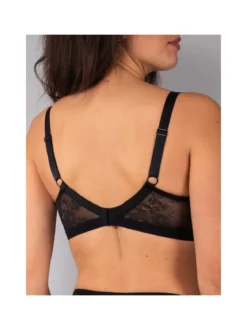 Verde Veronica DR12C Reggiseno donna sfoderato con ferretto coppa C - nero