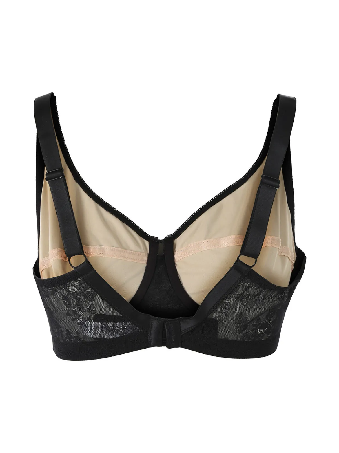 Verde Veronica DR12C Reggiseno donna sfoderato con ferretto coppa C - nero