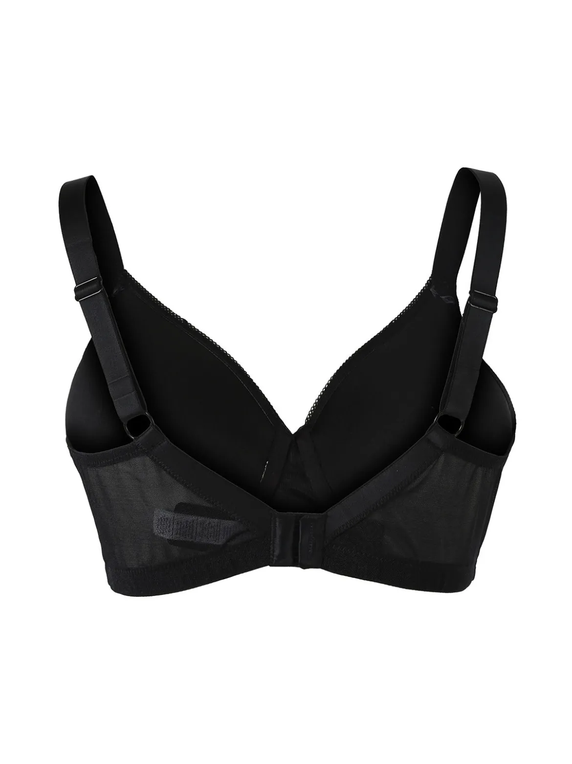Verde Veronica DR16 Reggiseno donna imbottito senza ferretto coppa D - nero