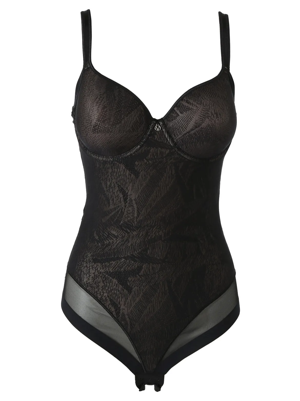 Verde Veronica OD44C Body con coppe imbottite e ferretto COPPA C - nero