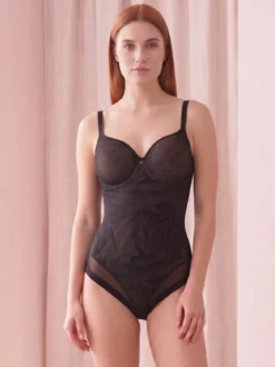 Verde Veronica OD44C Body con coppe imbottite e ferretto COPPA C - nero