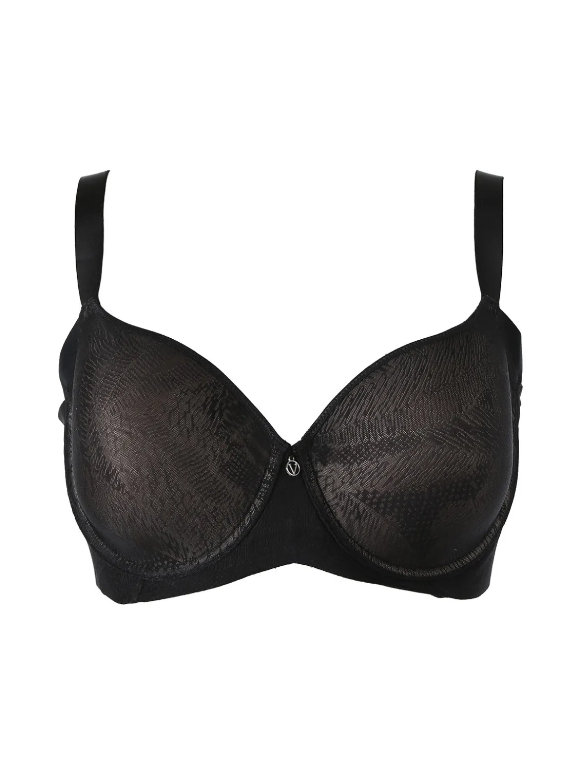 Verde Veronica OD14 Reggiseno con coppe imbottite e ferretto COPPA D - nero