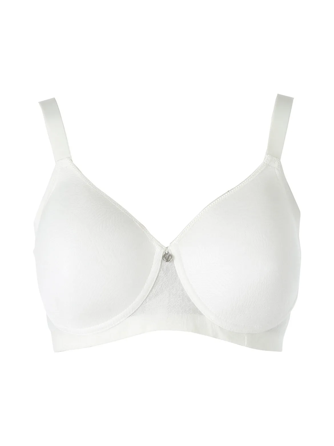 Verde Veronica OD16 Reggiseno donna con coppe imbottite senza ferretto COPPA C - panna