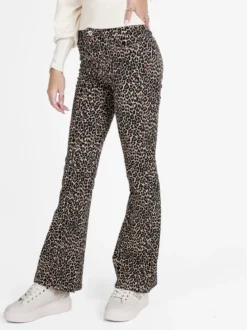 Vestella Pantaloni donna maculati slim fit a zampa