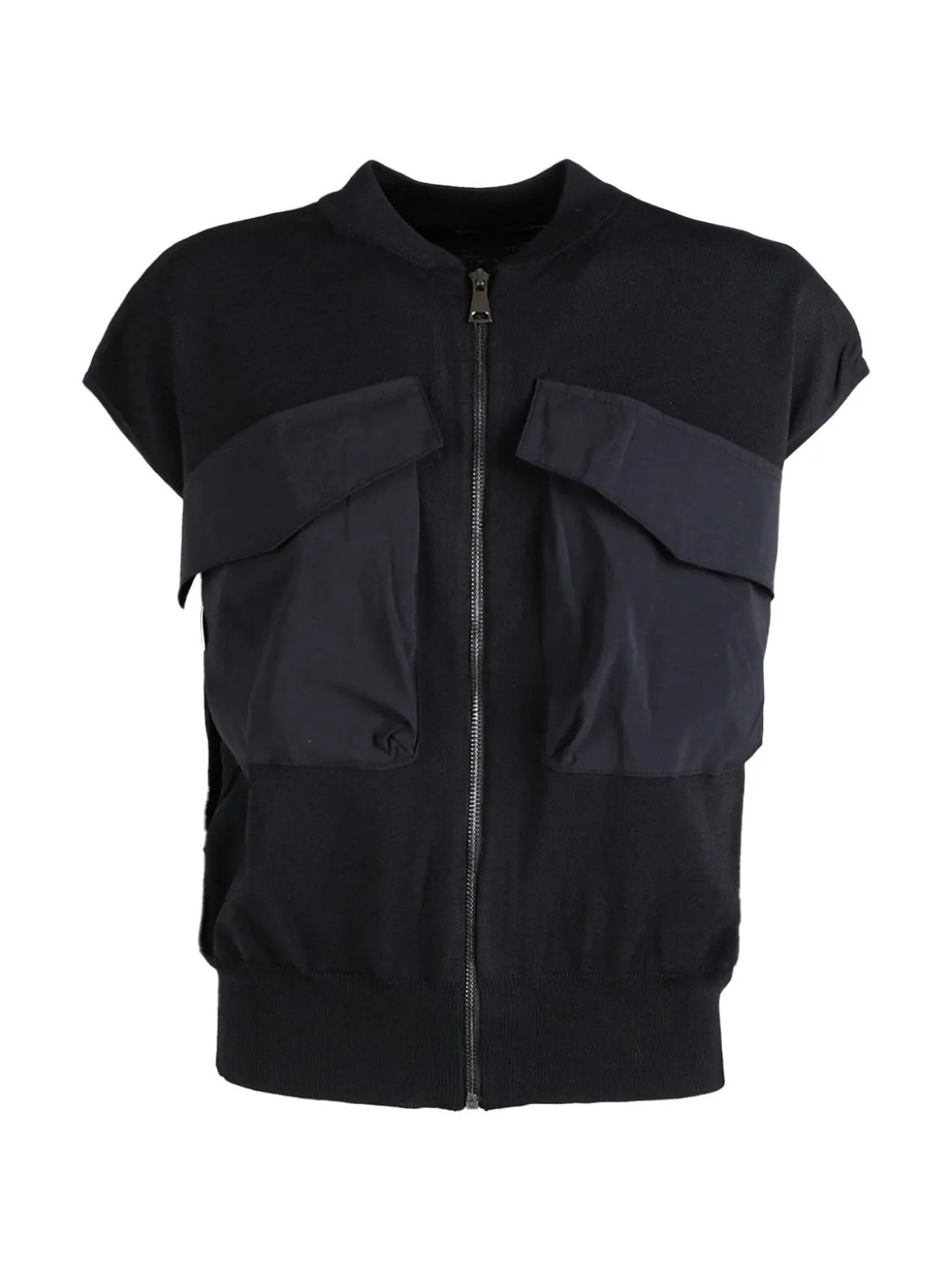 Vicbee Maglia donna senza maniche con zip e tasche