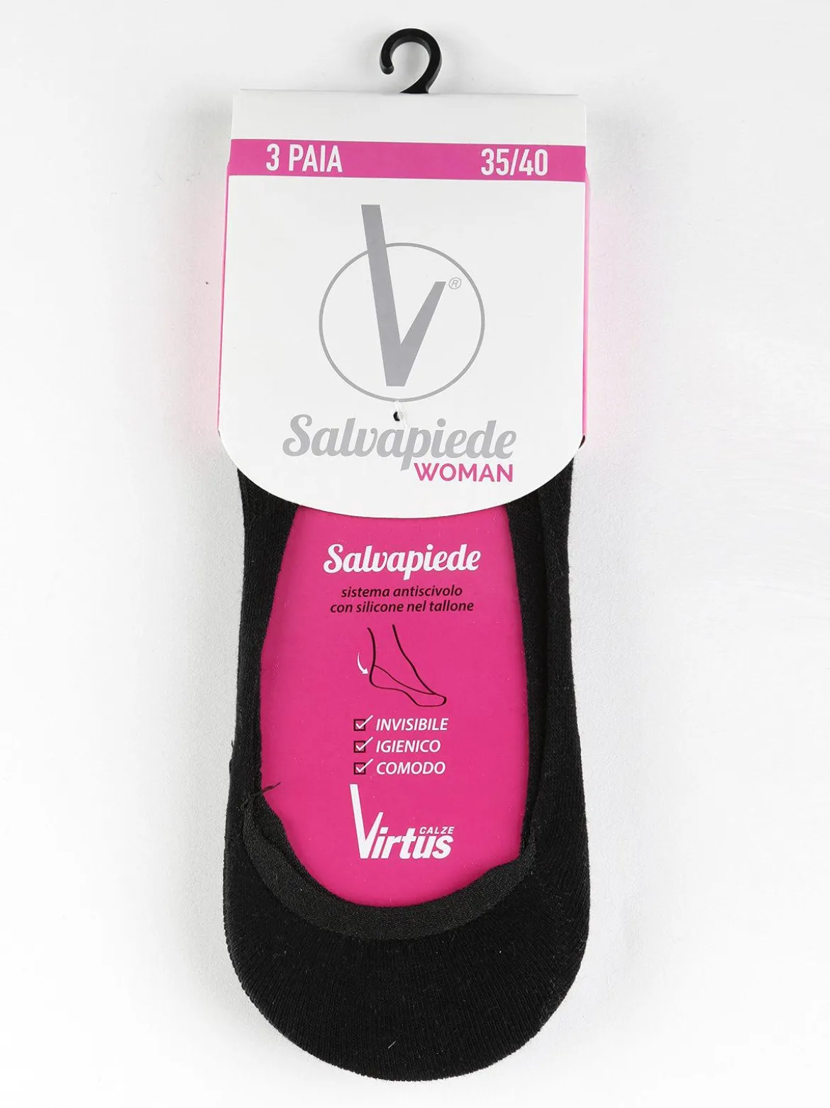 Virtus Calza salvapiede antiscivolo 3 pezzi