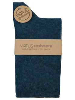 Virtus Calze corte da donna in misto cashmere - ottanio