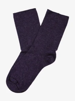 Virtus Calze corte da donna in misto cashmere - viola