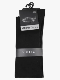 Virtus Calze lunghe da uomo caldo cotone. Confezione 3 paia