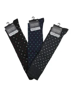 Virtus Calze lunghe uomo pois in caldo cotone. Confezione 3 paia