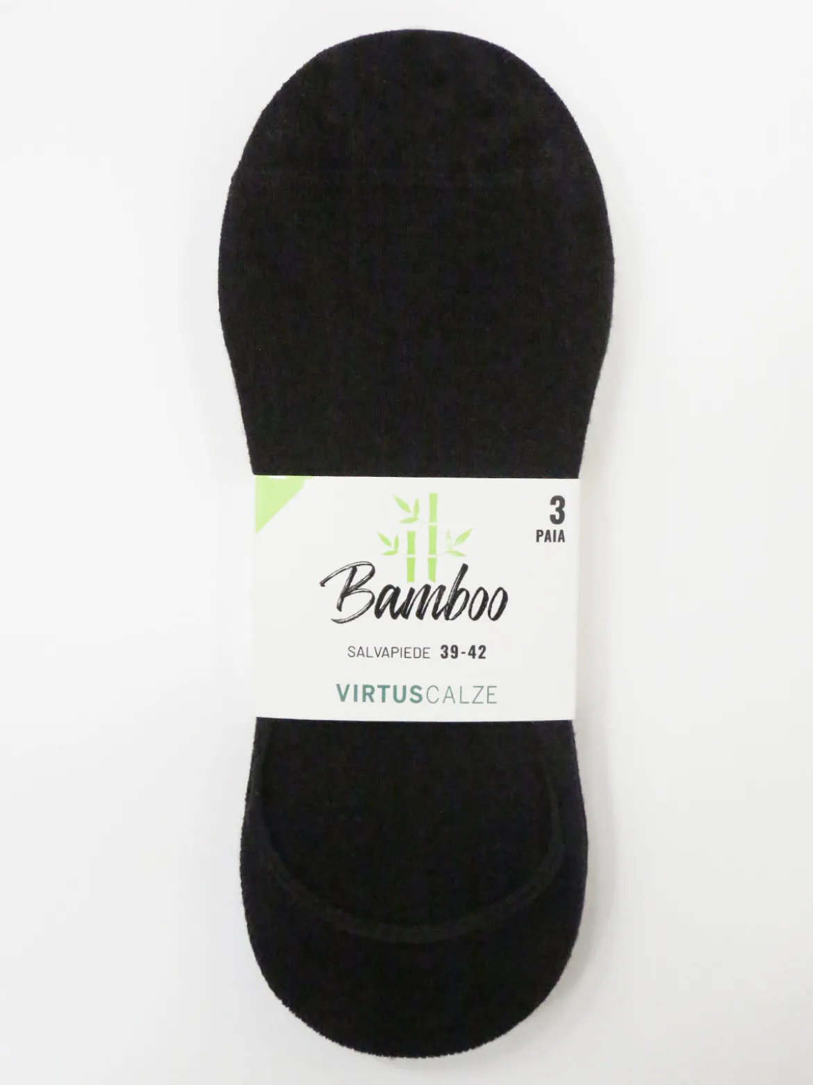 Virtus Calze salvapiede in bamboo. Confezione da 3 paia