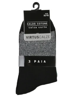Virtus Confezione da 3 paia di calze corte donna