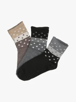 Virtus Confezione da 3 paia di calze corte donna a pois - assortito