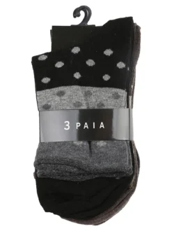 Virtus Confezione da 3 paia di calze corte donna a pois - assortito