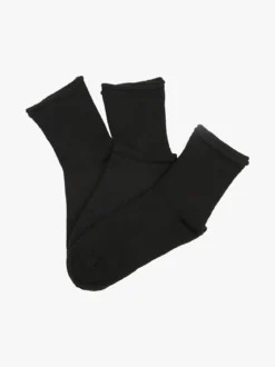 Virtus Confezione da 3 paia di calze corte donna in caldo cotone - nero