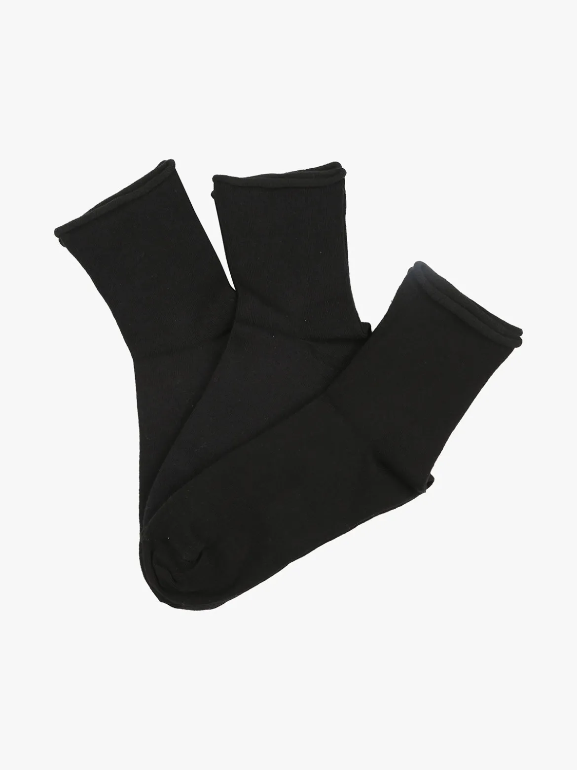Virtus Confezione da 3 paia di calze corte donna in caldo cotone - nero