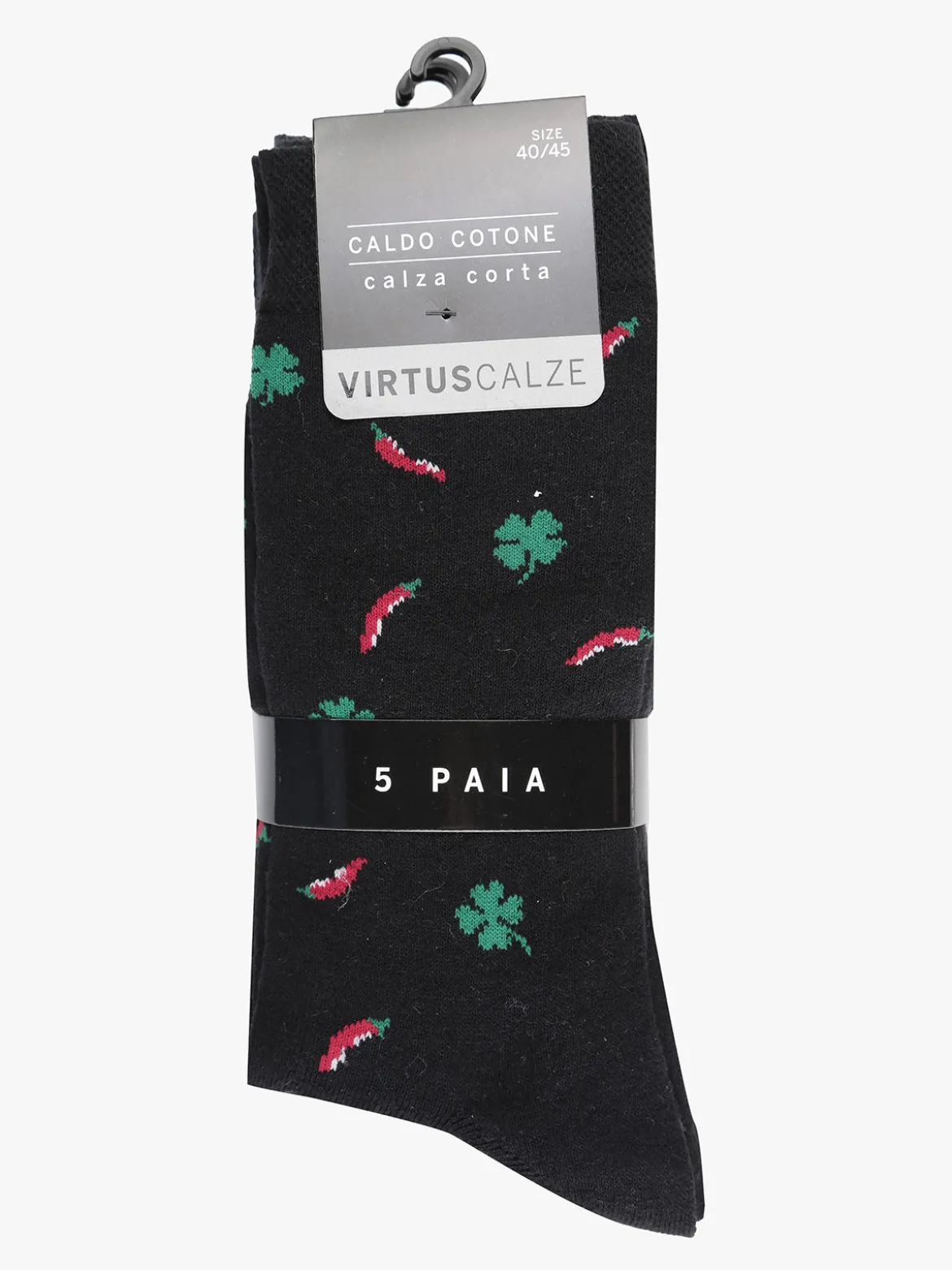 Virtus 5 Paia di calze corte da uomo in caldo cotone