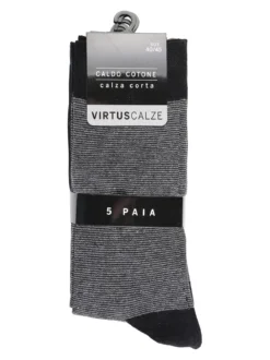 Virtus 5 Paia di calze corte da uomo in caldo cotone