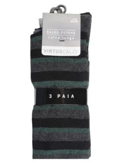 Virtus 3 Paia di calze lunghe da uomo in caldo cotone