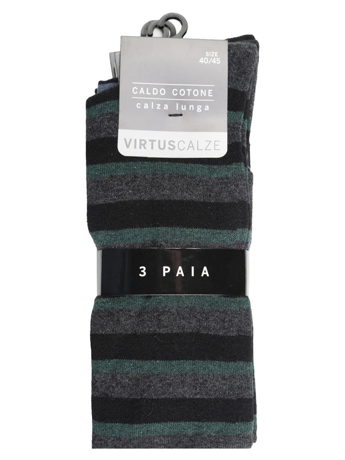 Virtus 3 Paia di calze lunghe da uomo in caldo cotone