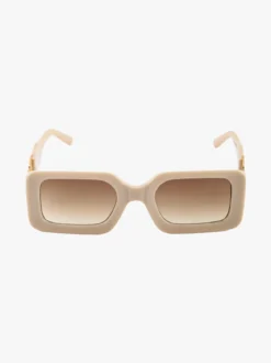 Visionmania Occhiali da sole rettangolari da donna - beige