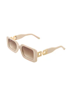 Visionmania Occhiali da sole rettangolari da donna - beige