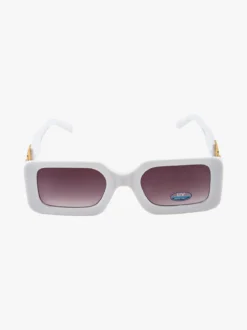 Visionmania Occhiali da sole rettangolari da donna - bianco