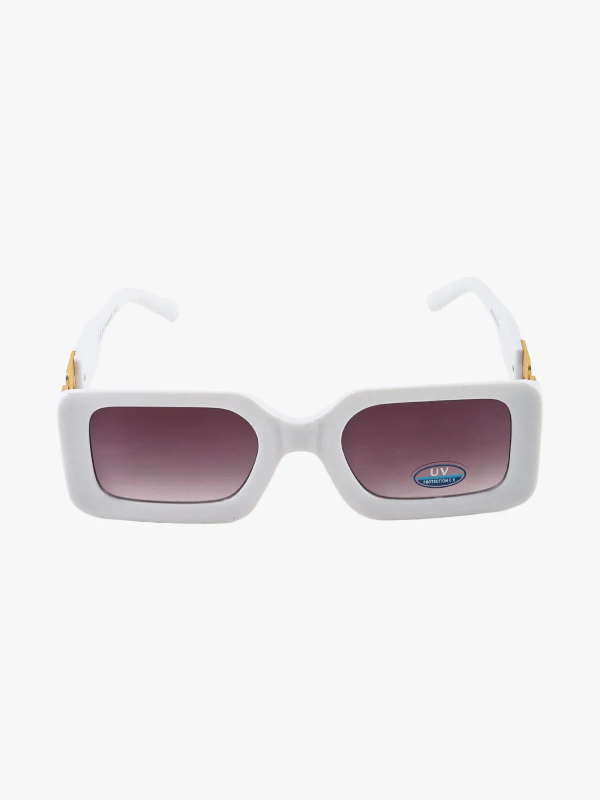Visionmania Occhiali da sole rettangolari da donna - bianco