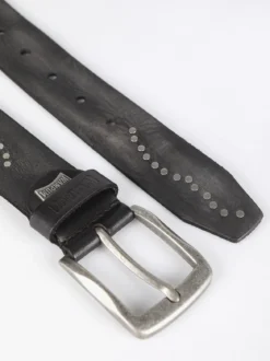 Wampum Cintura in pelle con borchie da uomo