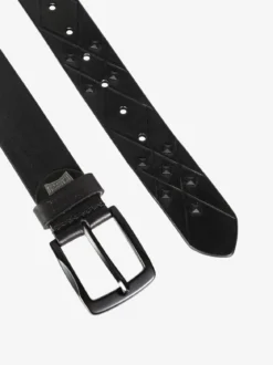 Wampum Cintura in pelle da uomo con borchie
