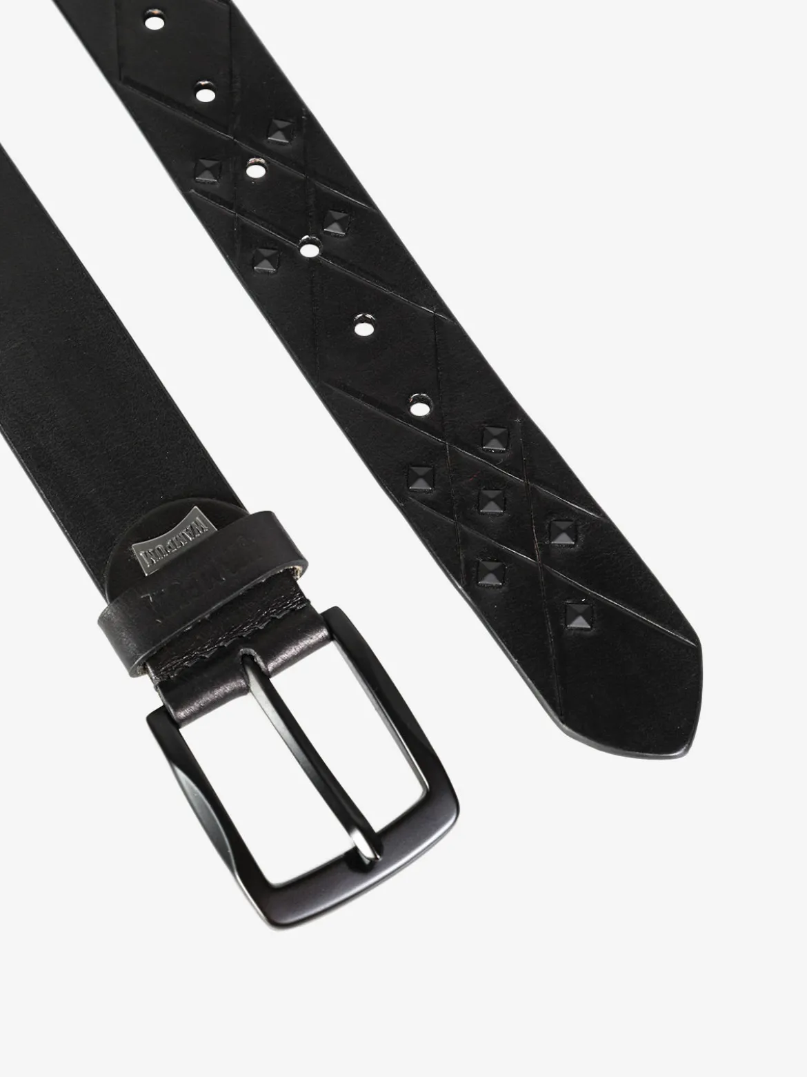 Wampum Cintura in pelle da uomo con borchie