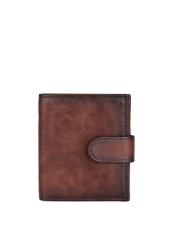 Wampum Portafoglio mini in pelle da uomo con bottone