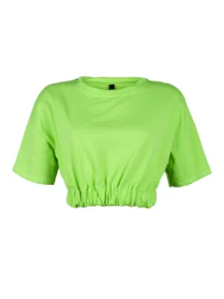 W.Angel Felpa donna cropped manica corta