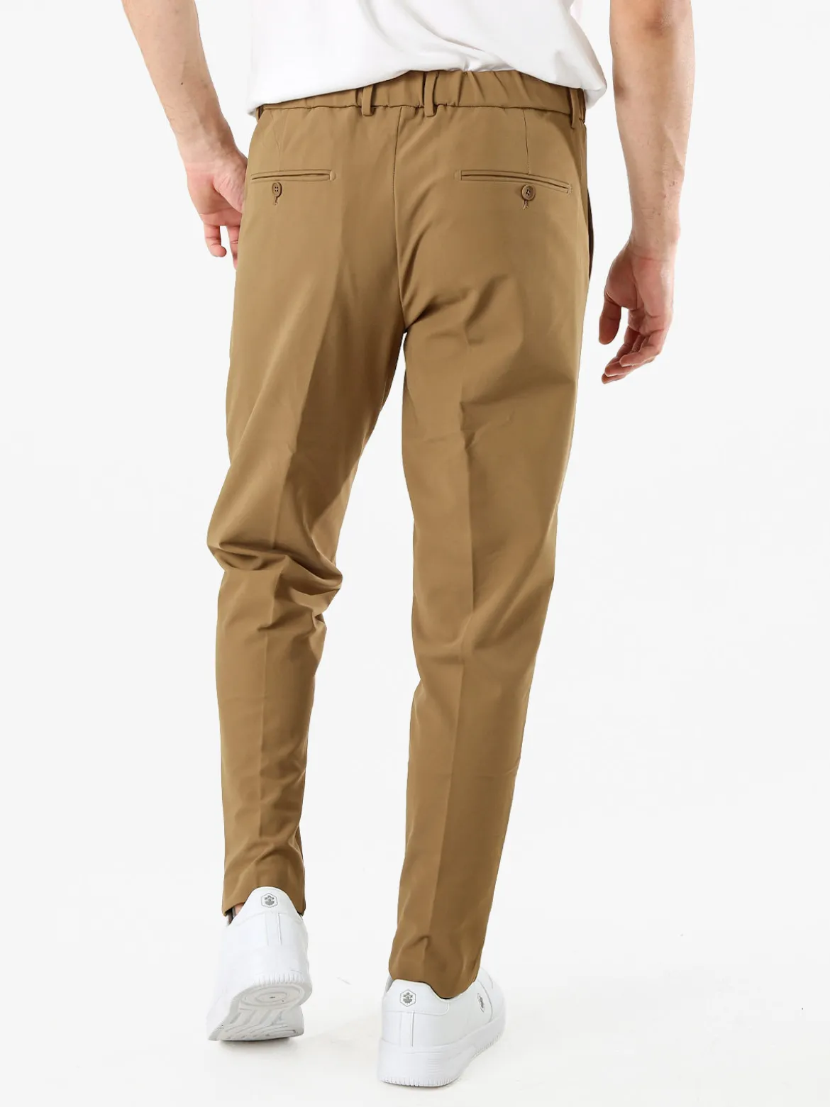 Warren Webber Pantaloni casual da uomo a gamba dritta - marrone