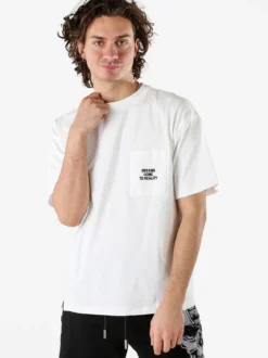 Warren Webber T-shirt oversize da uomo in cotone - bianco