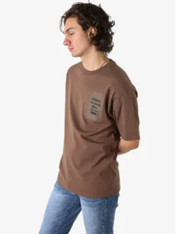 Warren Webber T-shirt oversize da uomo in cotone - caffè