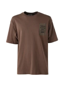 Warren Webber T-shirt oversize da uomo in cotone - caffè
