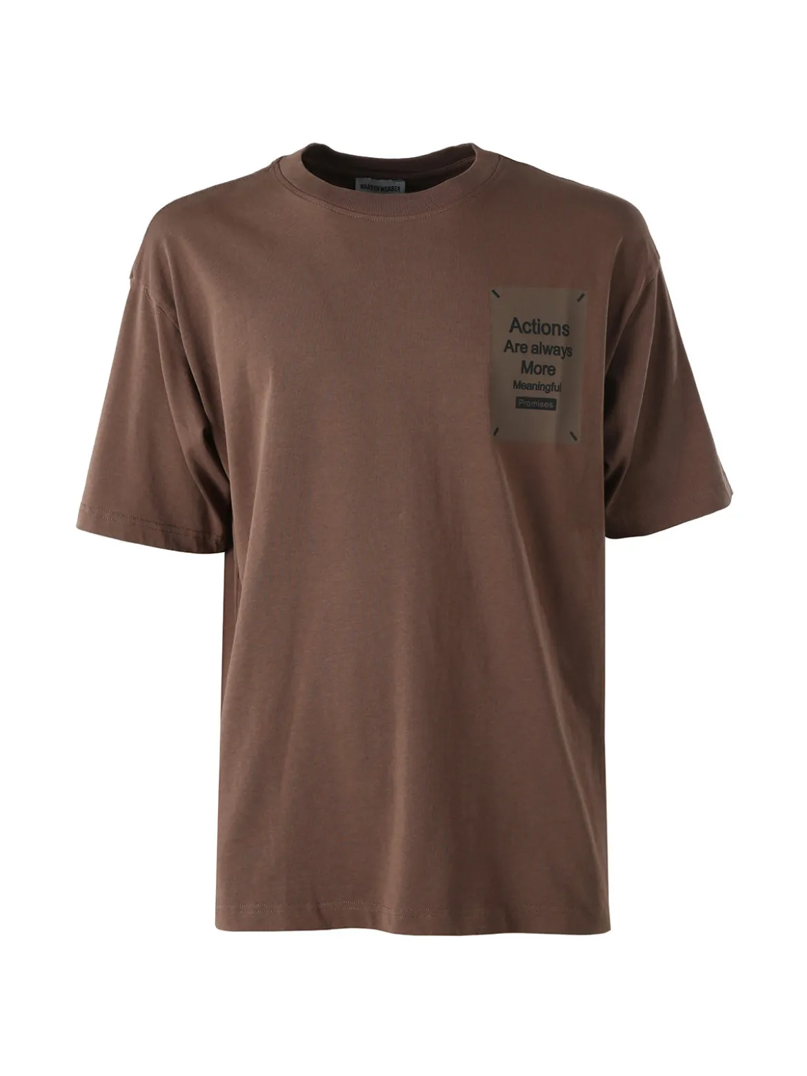 Warren Webber T-shirt oversize da uomo in cotone - caffè