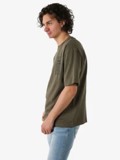 Warren Webber T-shirt oversize da uomo in cotone - militare