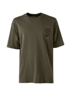 Warren Webber T-shirt oversize da uomo in cotone - militare