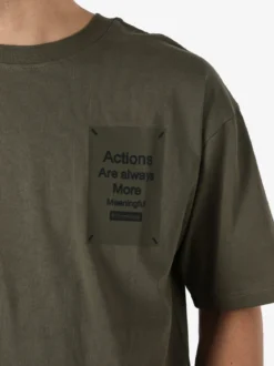Warren Webber T-shirt oversize da uomo in cotone - militare