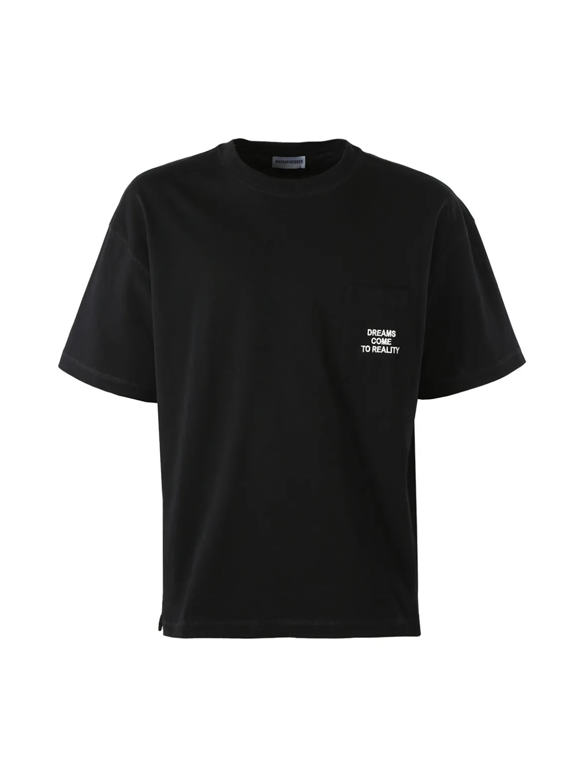 Warren Webber T-shirt oversize da uomo in cotone - nero