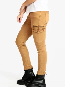 Water Jeans Pantaloni donna effetto stropicciato
