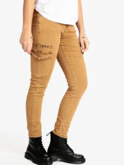 Water Jeans Pantaloni donna effetto stropicciato