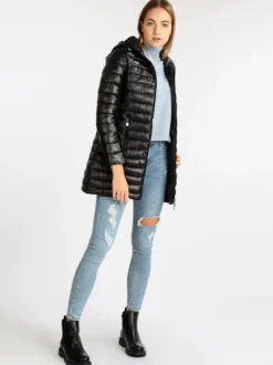 W Collection Piumino leggero da donna con cappuccio