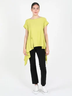 Wendy Trendy Maxi t-shirt donna asimmetrica in cotone