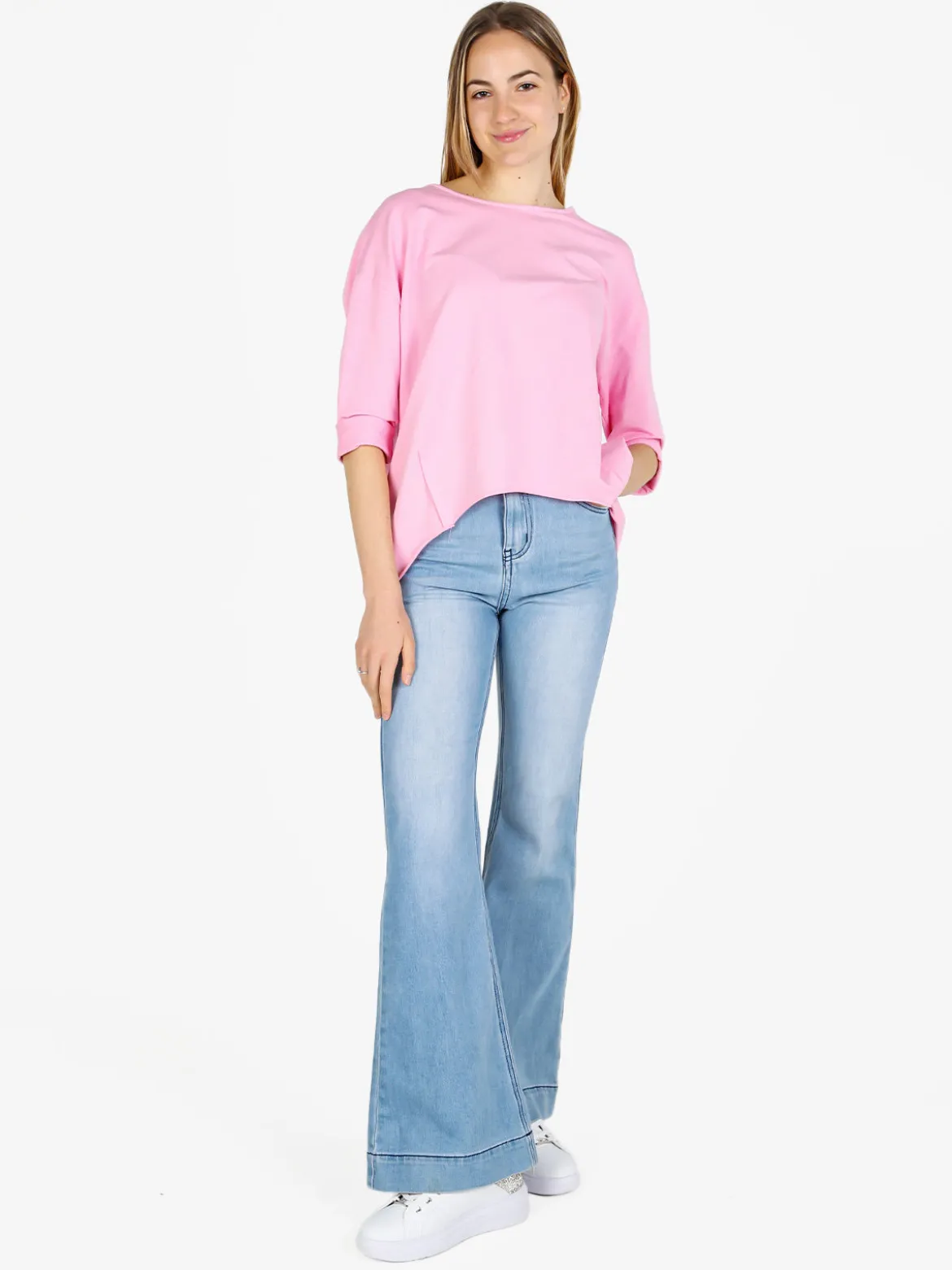 Wendy Trendy T-shirt donna a manica lunga con spacco dietro
