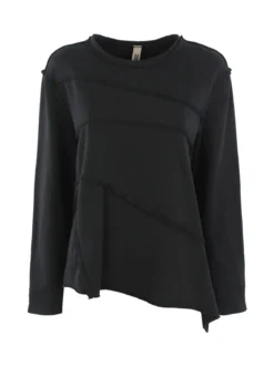 Wendy Trendy T-shirt donna oversize a manica lunga in cotone