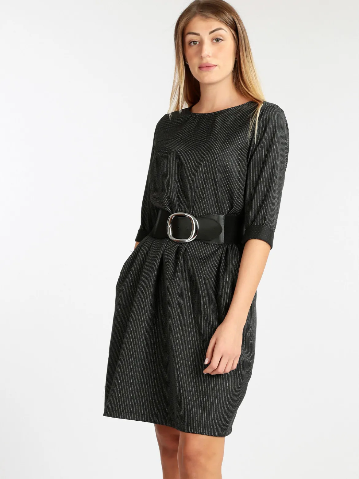 Wendy Trendy Vestito morbido effetto gessato