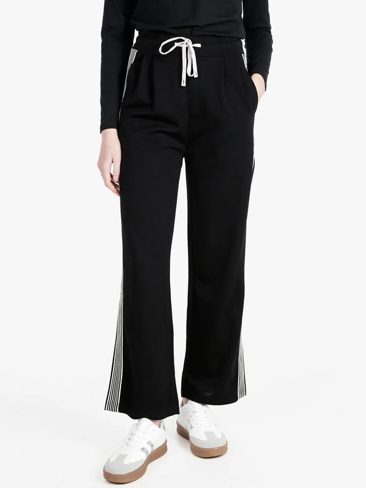 Wit Girl Pantaloni donna con coulisse e strisce laterali